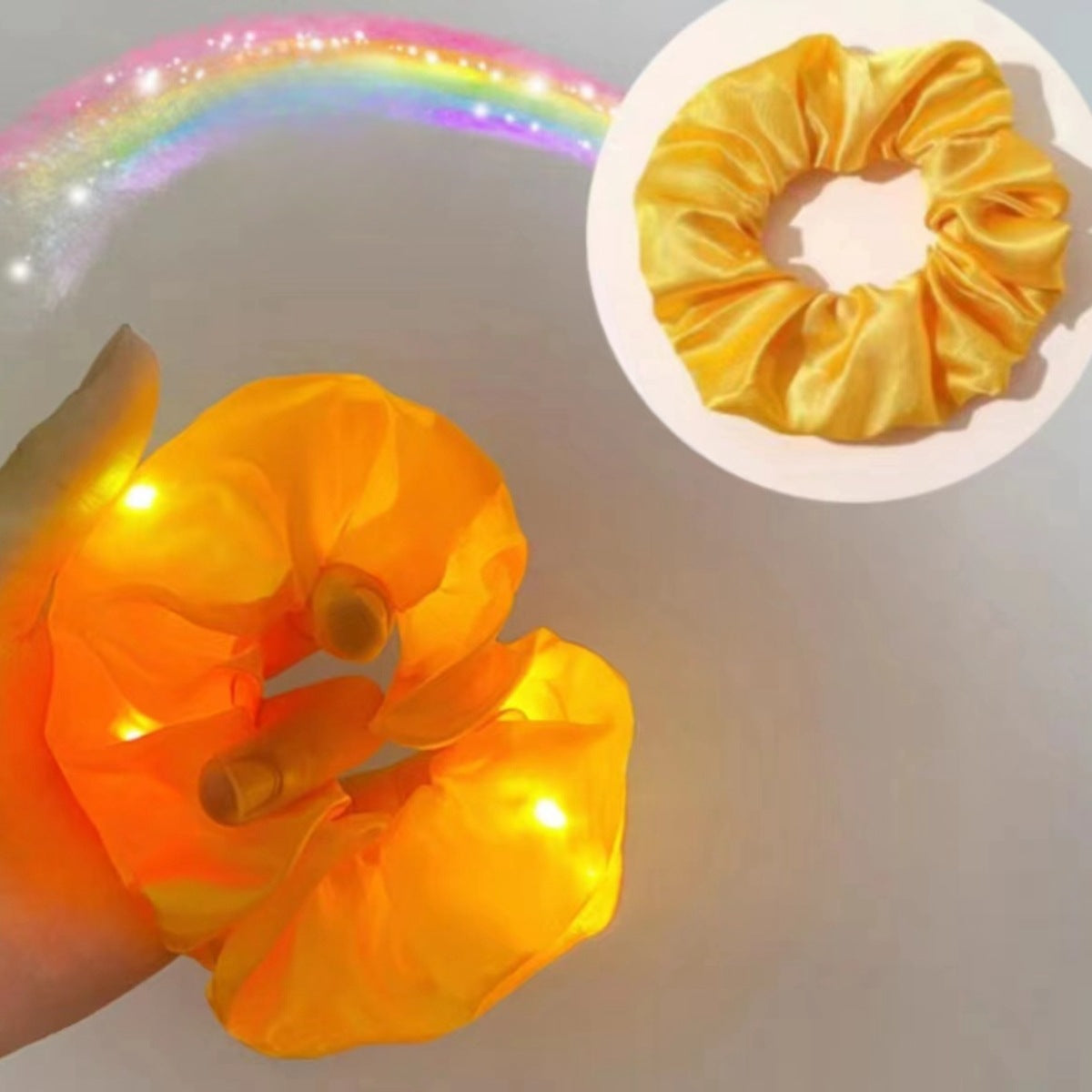 Wholesale  LED luminous hair ring large intestine ring